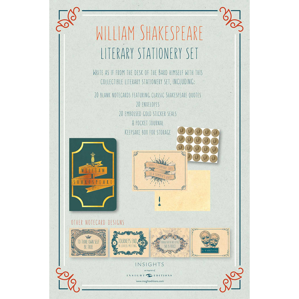 Literary Stationery Sets: William Shakespeare