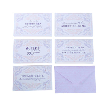 Jane Austen Foil Note Cards