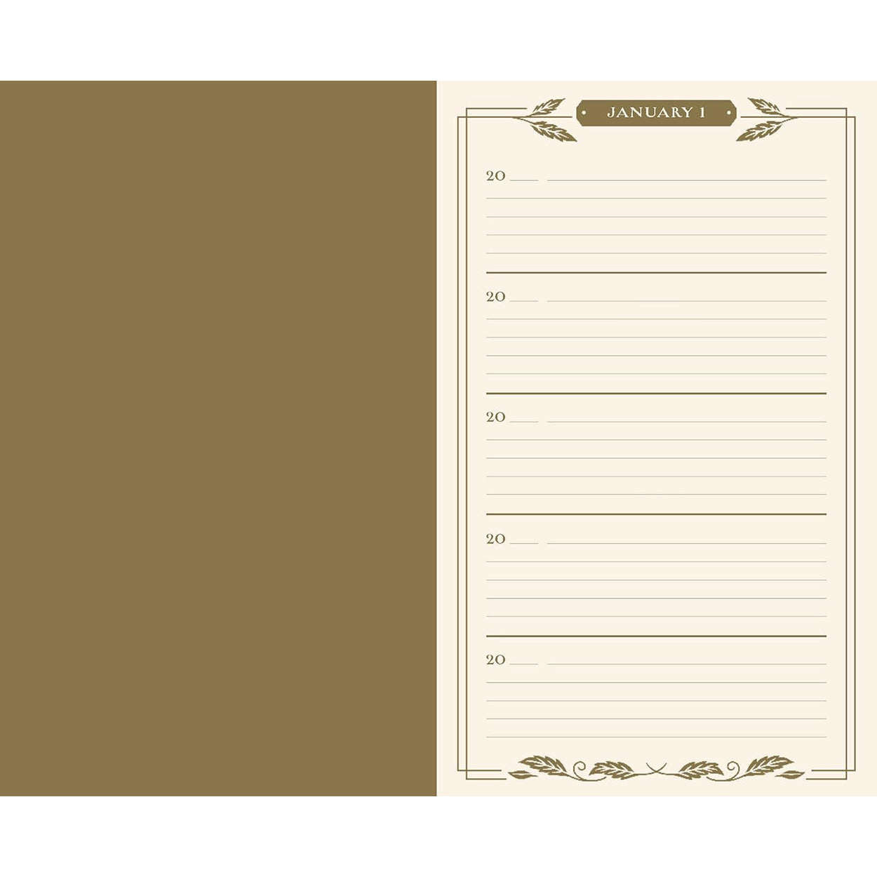 One Line a Day Journal, example page
