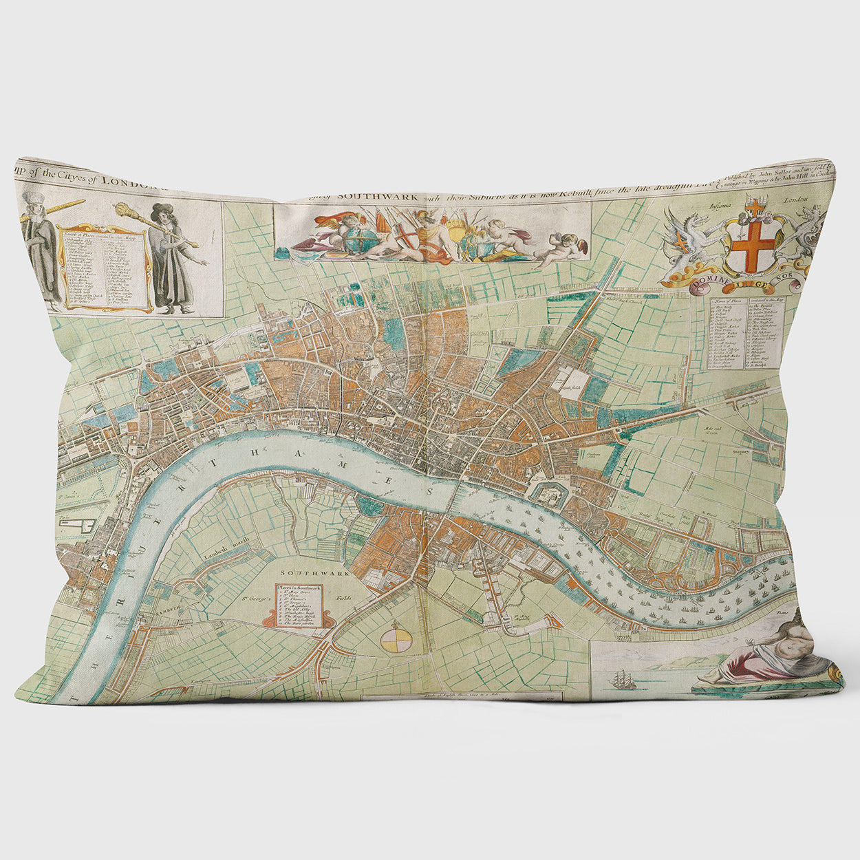 1680 London Map Cushion