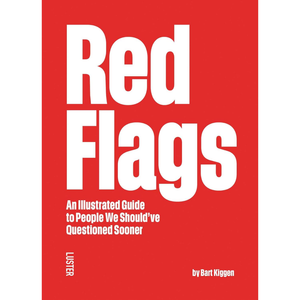 Book cover for 'Red Flags' by Bart Kliggen, featuring a bold red background with large white title text and smaller subtitle text.