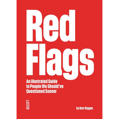 Book cover for 'Red Flags' by Bart Kliggen, featuring a bold red background with large white title text and smaller subtitle text.