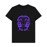 Black Printed T-shirt Flaw in the Crystal