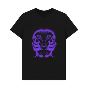 Black Printed T-shirt Flaw in the Crystal