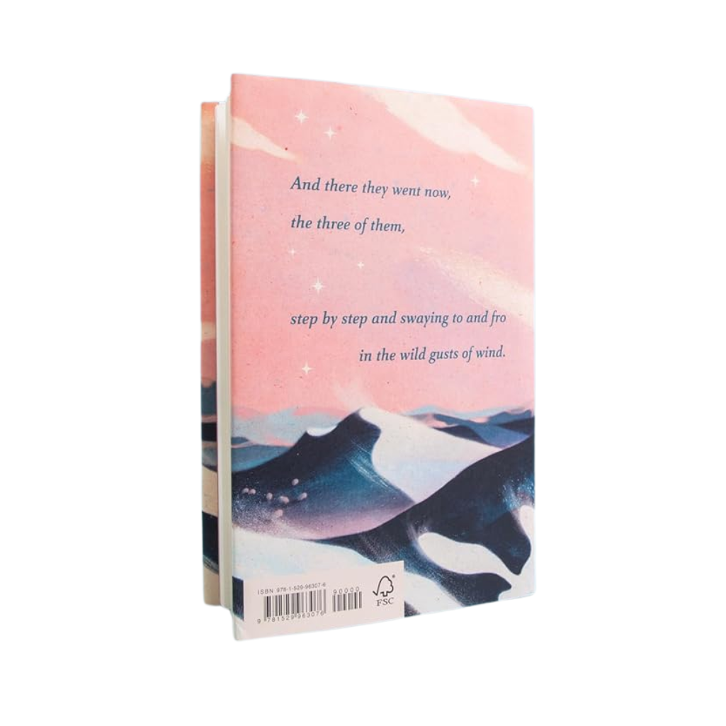 Book with a pink cover featuring text and whale illustrations on a white background