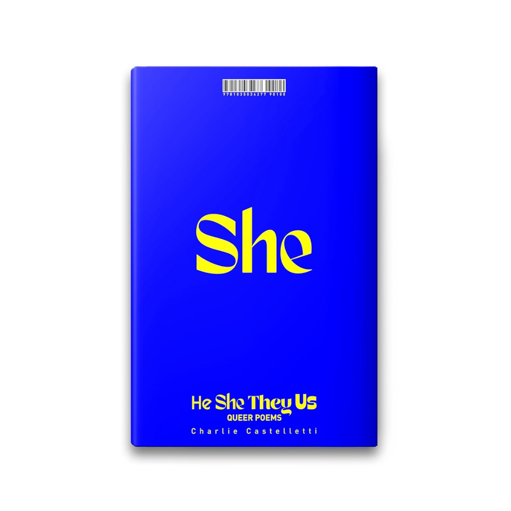 Blue book cover with yellow text on a white background