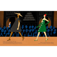 Illustration of two women walking on a runway with a crowd watching, set against a blackboard with text.