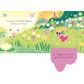 Illustration of a fairy in a garden with text about bedtime and a fairy named Poppy.