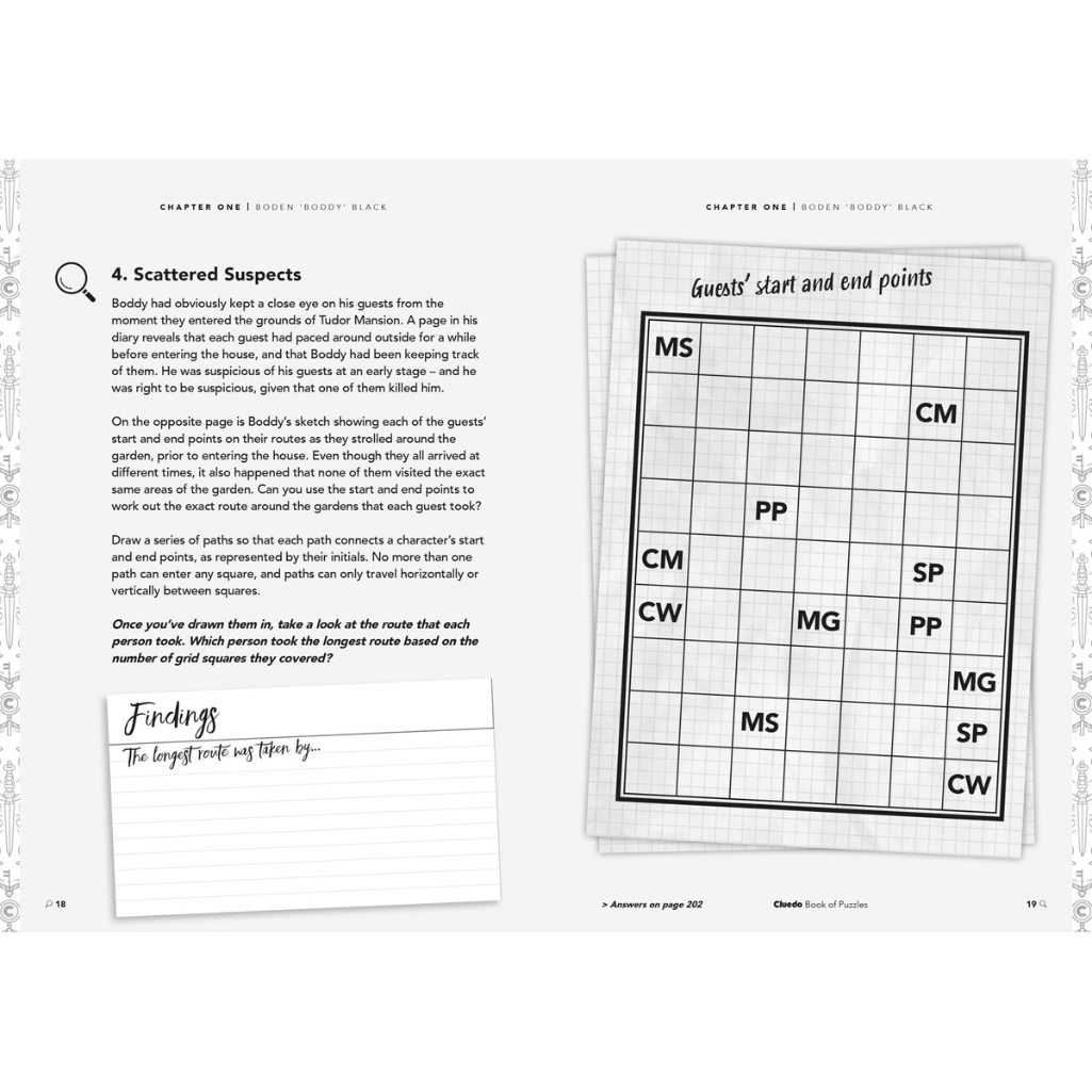 Pages from a book with text and a grid diagram on a white background