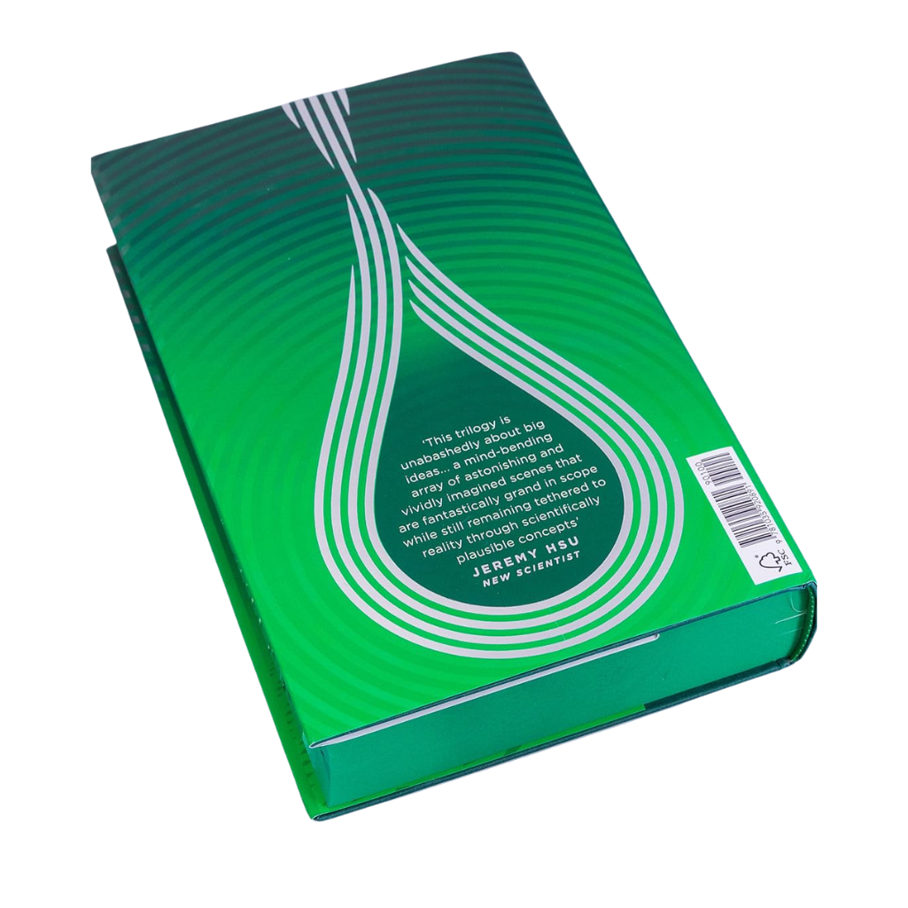 Green book with white text and design on a white background