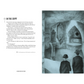 Illustration of two people in a crypt with text on the left