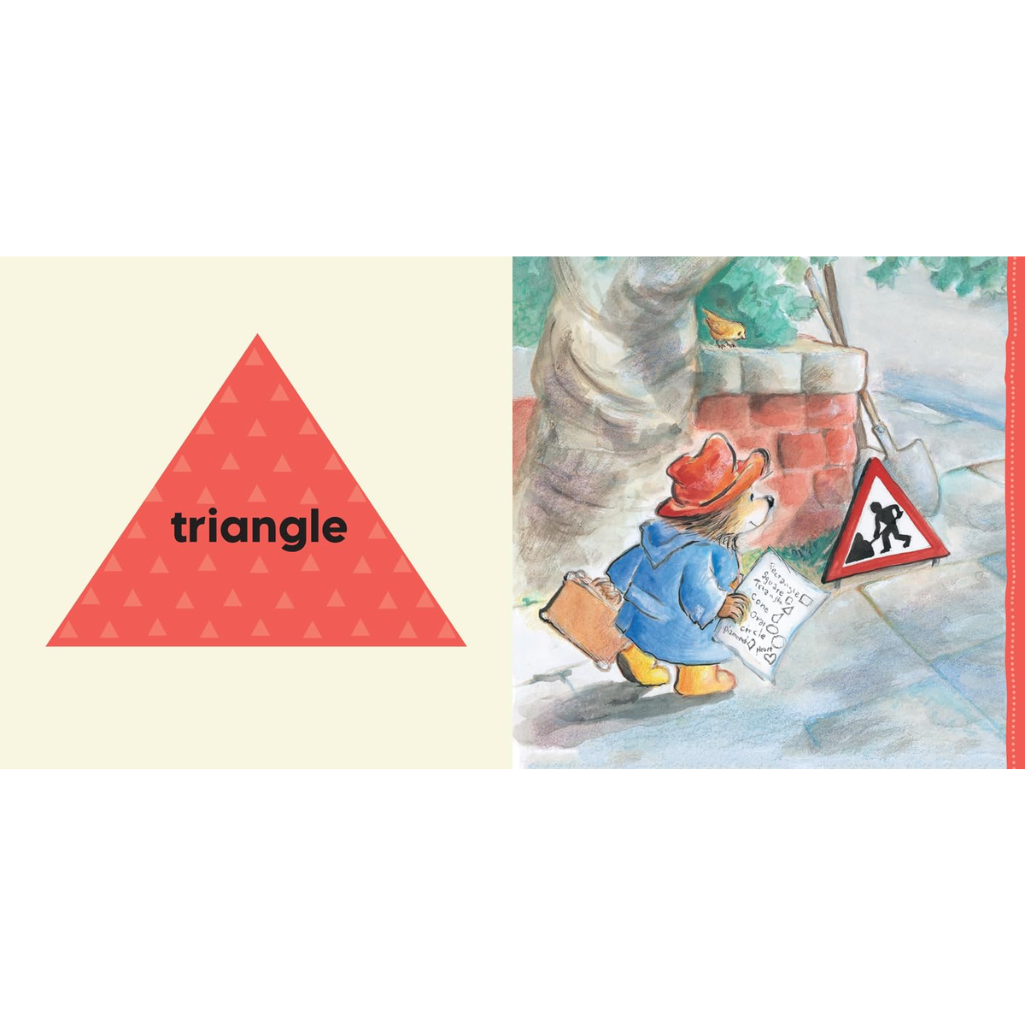 Illustration of a character with a red triangle labeled 'triangle' on a beige background.