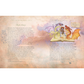 Book page with dragons and text on a pastel background