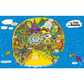 Colorful map of 'The Isle of Smile' with various symbols and text on a blue background.