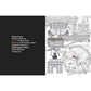 Illustrated scene with a Ferris wheel, carousel, and architectural elements on a white background.