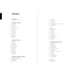 Table of contents page with black text on a white background