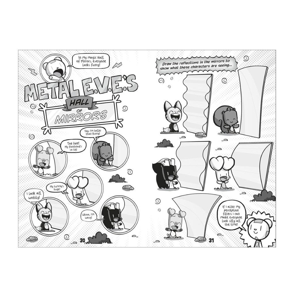 Comic page from 'Metallevés' with characters and text bubbles on a white background