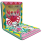 Children's book with a colorful cover featuring a pink crab and text.
