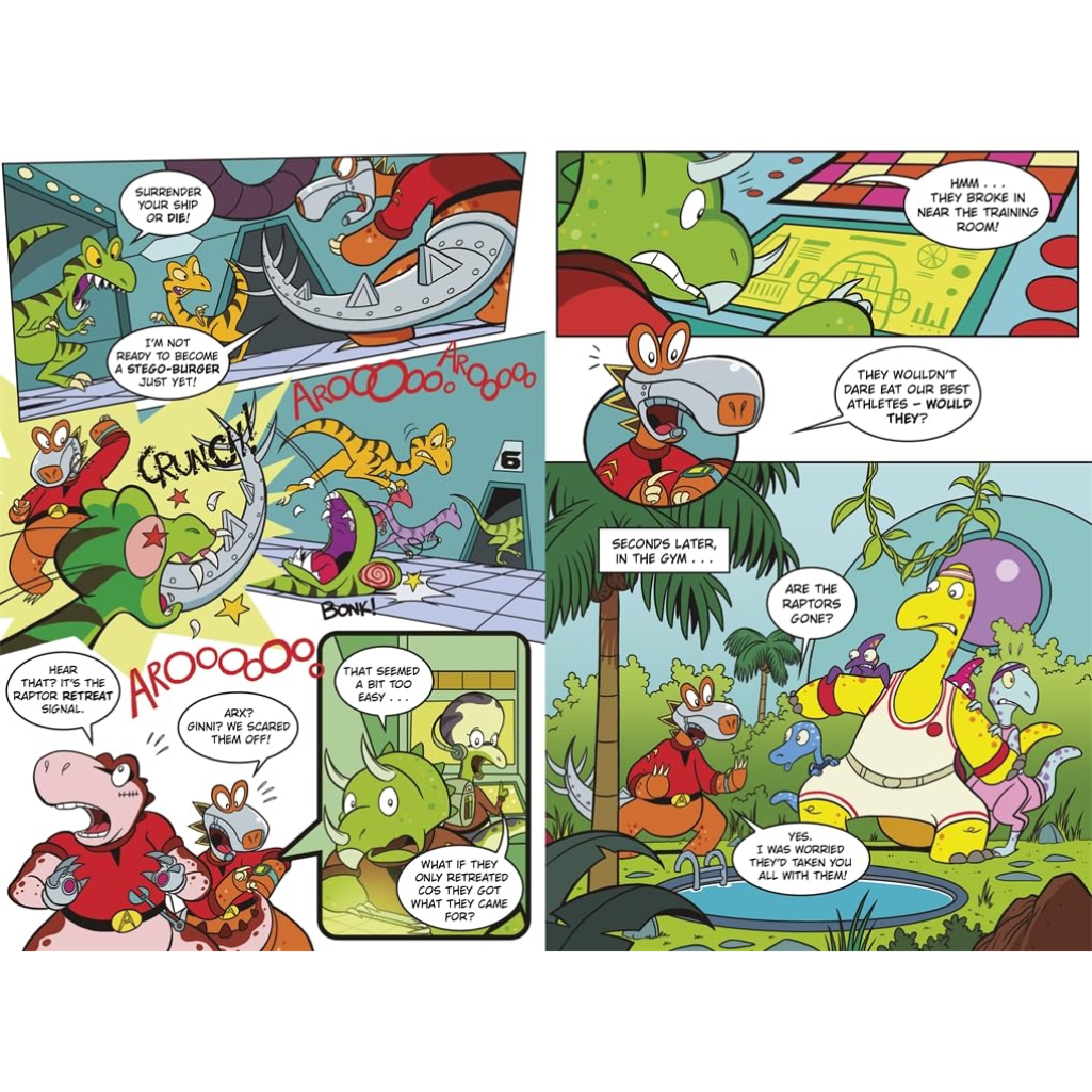 Astrosaurs: Mission to Infinity: Three space missions. One fearless dino crew. All in a graphic novel that’s out of this world! (Paperback)
Steve Cole (author), Alex Lopez (illustrator), Tobey Cole (author)