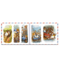 Illustrated book pages with colorful illustrations and text on a white background