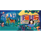 Illustration of a fairy tale scene with a princess, prince, and animals in a forest setting.