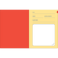 Red and yellow passport-style document template on a white background