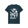 Little Mermaid in white Kids T-shirt - Denim Blue