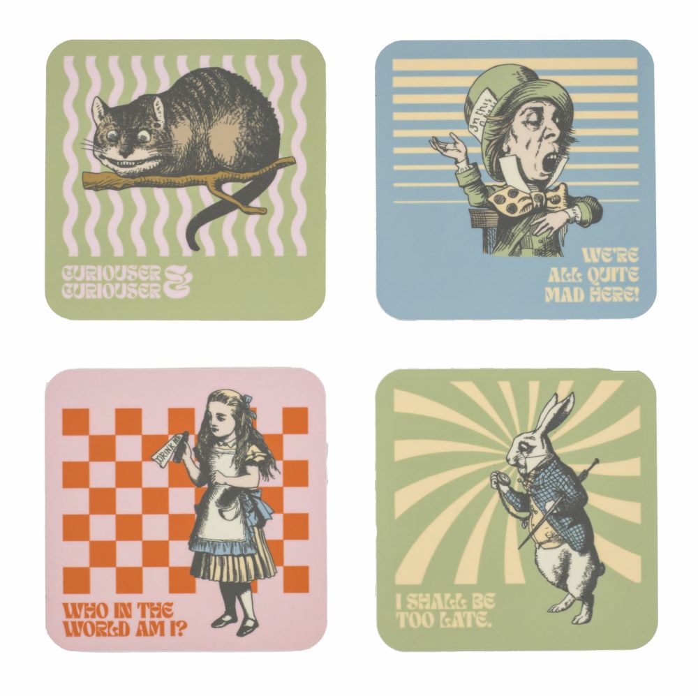 Alice's Adventures character coasters set