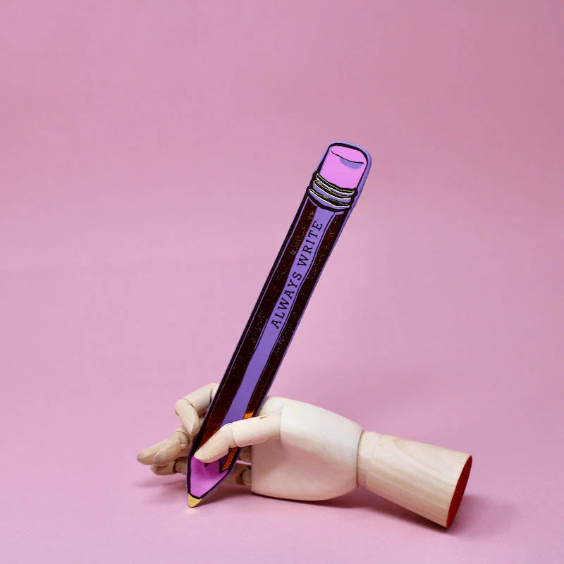 Lilac Always Write Pencil Bookmark