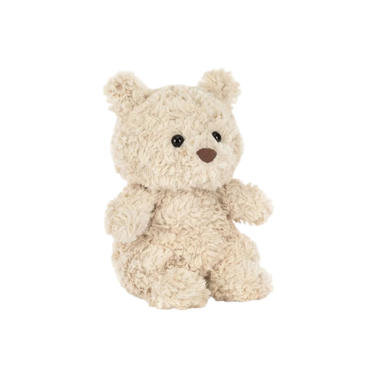 Plush teddy bear on a white background