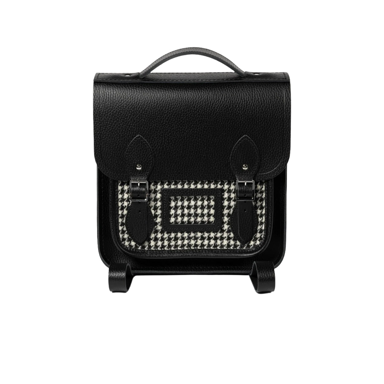 Small Portrait Backpack Harris Tweed Houndstooth