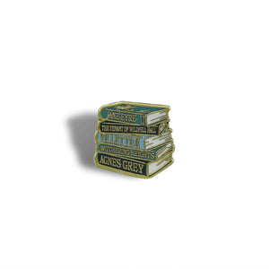 Brontë Sisters Book Stack Pin