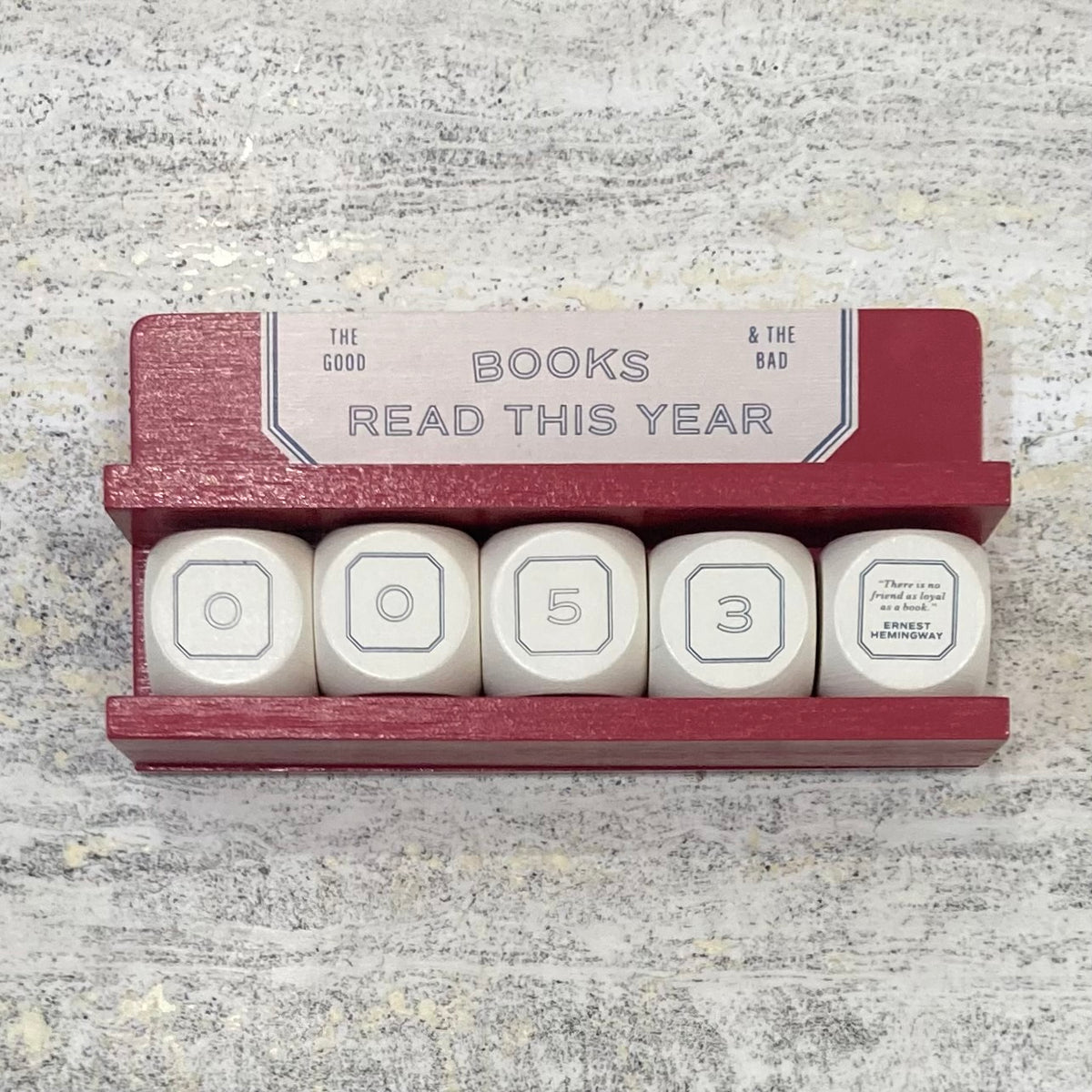 Books read this year book counter