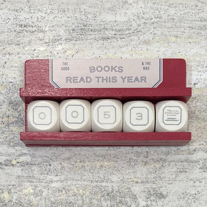 Books read this year book counter