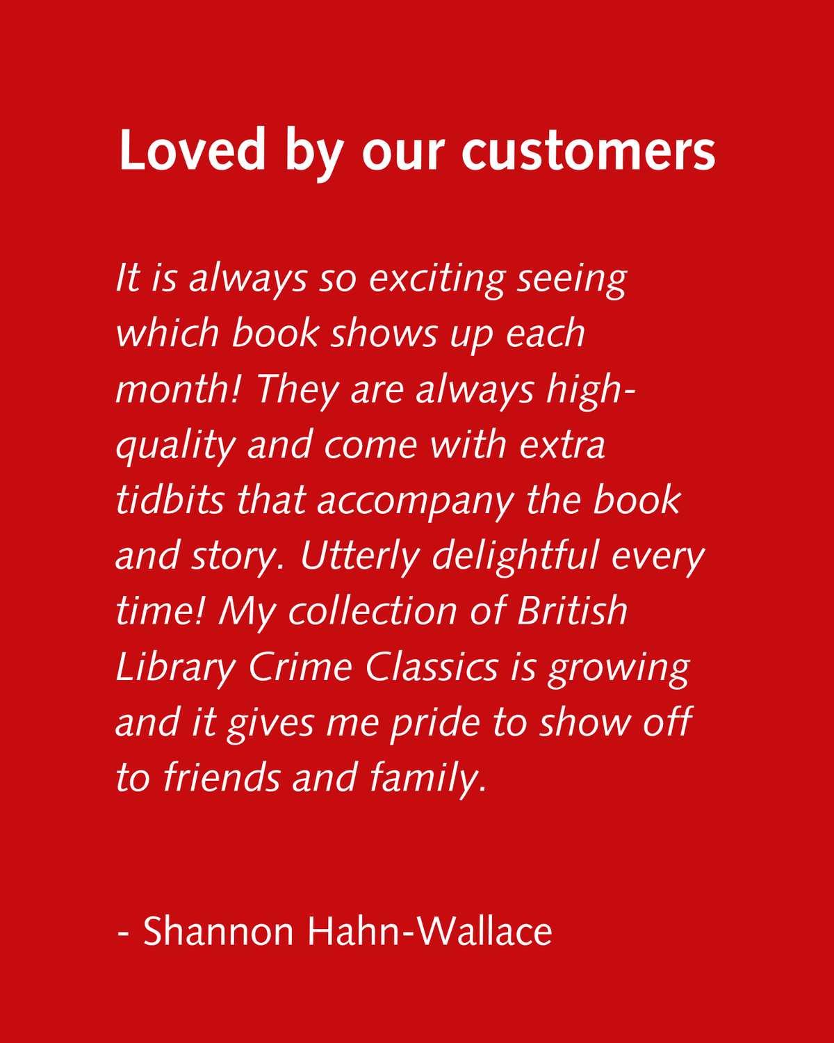 Customer testimonial