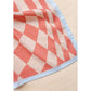 Apricot Checkerboard Cotton Square Scarf