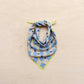 Blue Checkerboard Cotton Square Scarf