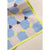 Blue Checkerboard Cotton Square Scarf Detail