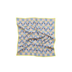 Blue Checkerboard Cotton Square Scarf