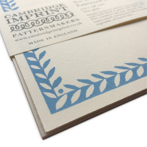10 Patterned Border Cards in Pale Blue