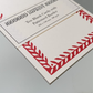 10 Patterned Border Cards in Red