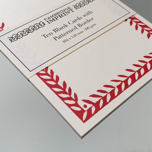 10 Patterned Border Cards in Red