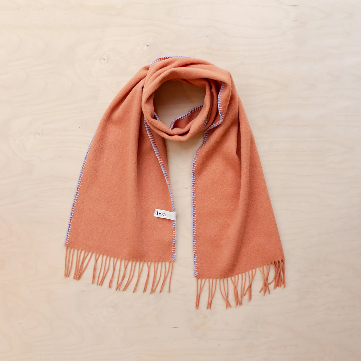 Coral Lambswool Scarf