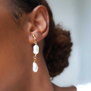 Fresh water pearl Studs lifestyle
