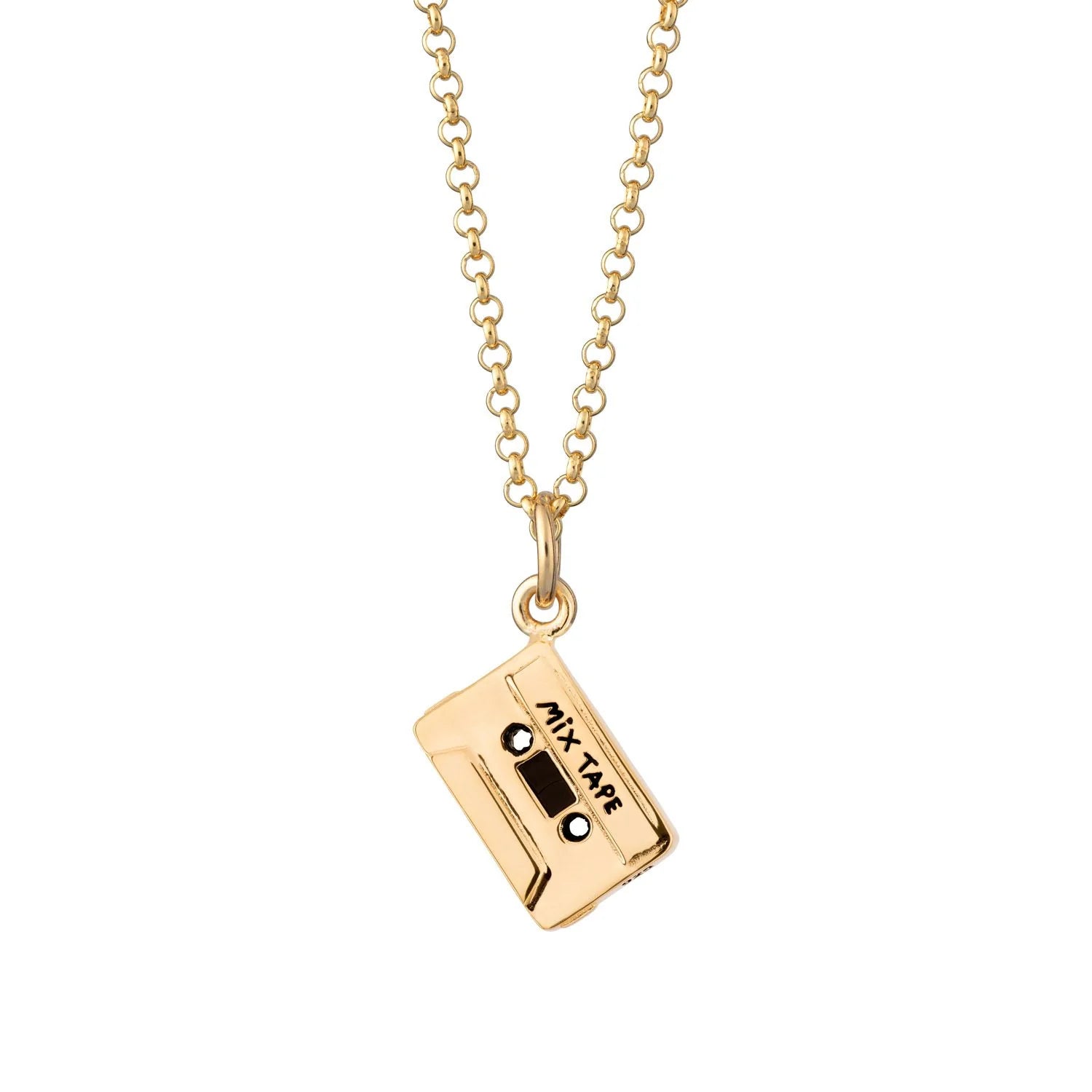 Mix Tape Necklace 18k Gold Plated