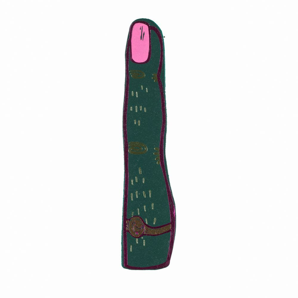 Teal Green finger bookmark front