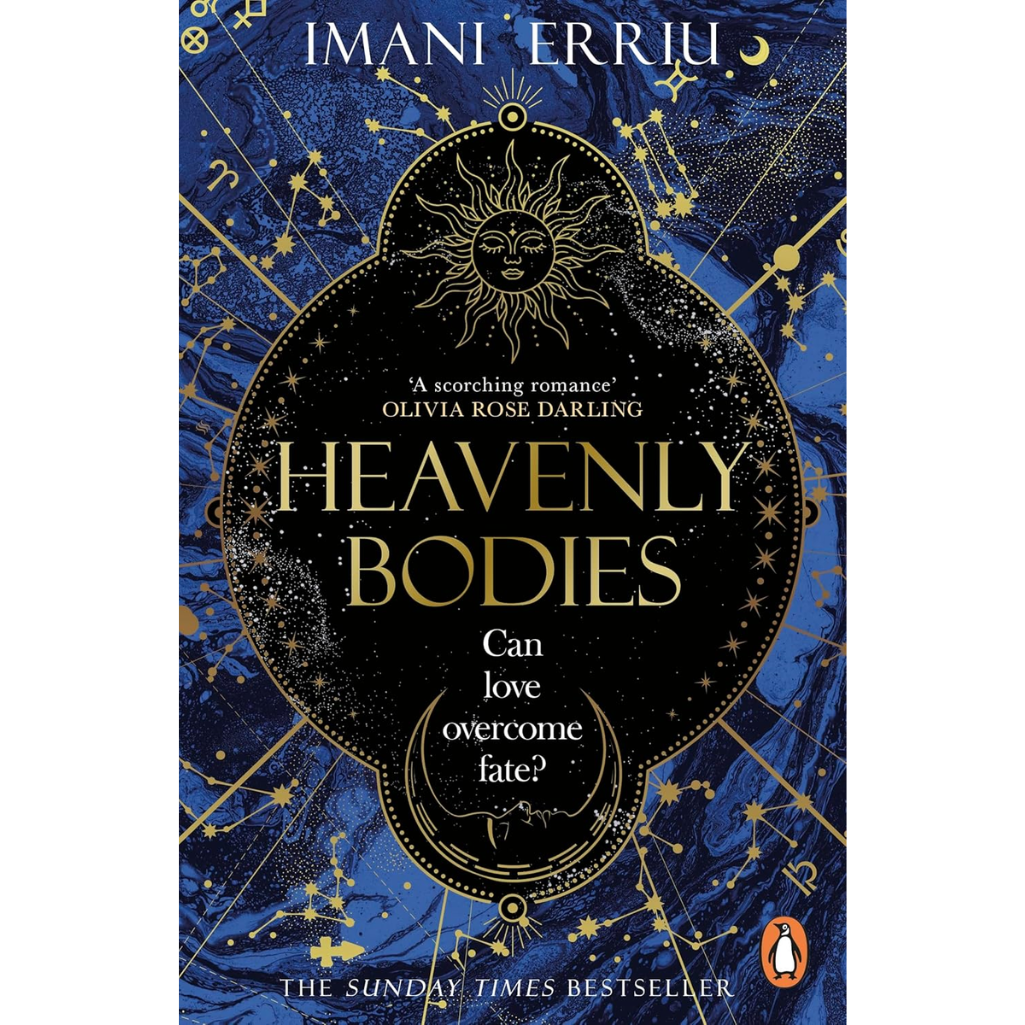 Book cover of 'Heavenly Bodies' with celestial design and text