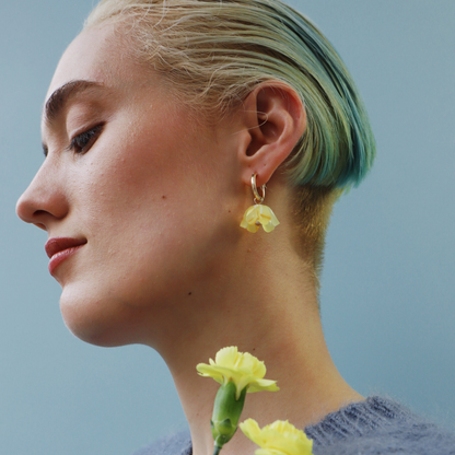 Honey Tulip Hoop Earrings Lifestyle Shot