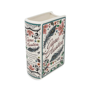 Jane Austen Book Vase