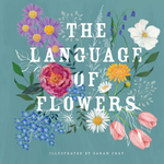 Book cover of 'The Language of Flowers' with colorful flowers on a teal background